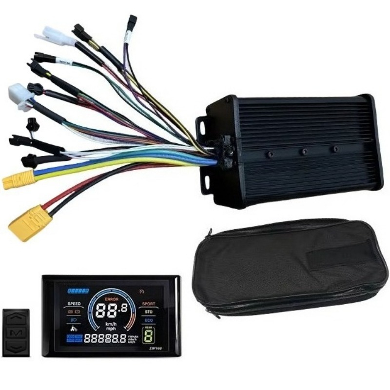 72V 45A Dual Controller - คอนโทรลเลอร์จักรยานไฟฟ้าแบบไซน์เวฟ 48V/72V 45A ราคาประหยัด พร้อมจอแสดงผล SW900/UKC1