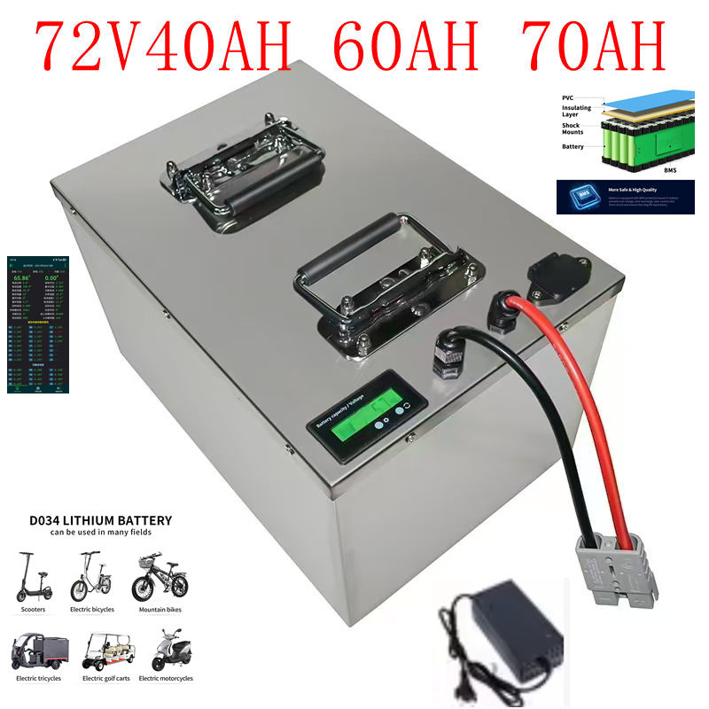 72V 30Ah Lifepo4 Battery Pack - แบตเตอรี่ลิเธียมไอออน 72V พร้อมระบบ BMS 30AH-80AH ประสิทธิภาพสูง