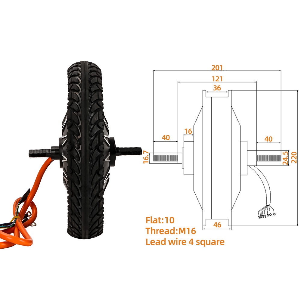 60V 5000W Brushless Hub Motor - ไฟฟ้าจักรยานล้อไดรฟ์ Moped เครื่องยนต์แยกออกแบบมอเตอร์ Buggy มอเตอร์ 48V