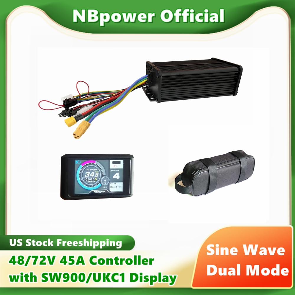 72V 45A Dual Controller - USสต็อกDualโหมดNBpower 48V/72V 45A Sine Wave Ebike