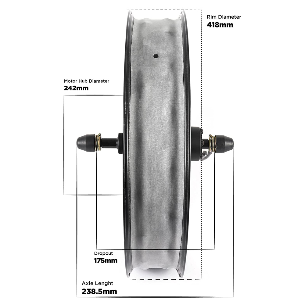 มอเตอร์ฮับไฟฟ้าแบบไร้แปรงถ่าน  - 60V 5000W Brushless Hub Motor บทวิจารณ์และราคา
