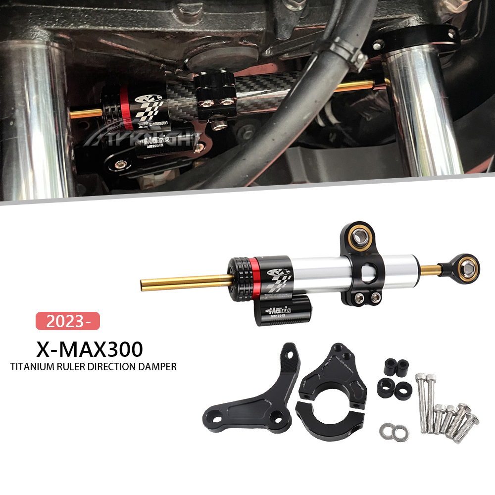 สําหรับ Yamaha XMAX 300 X-MAX3 - Steering Damper Stabilizer Kit Cnc บทวิจารณ์และราคา