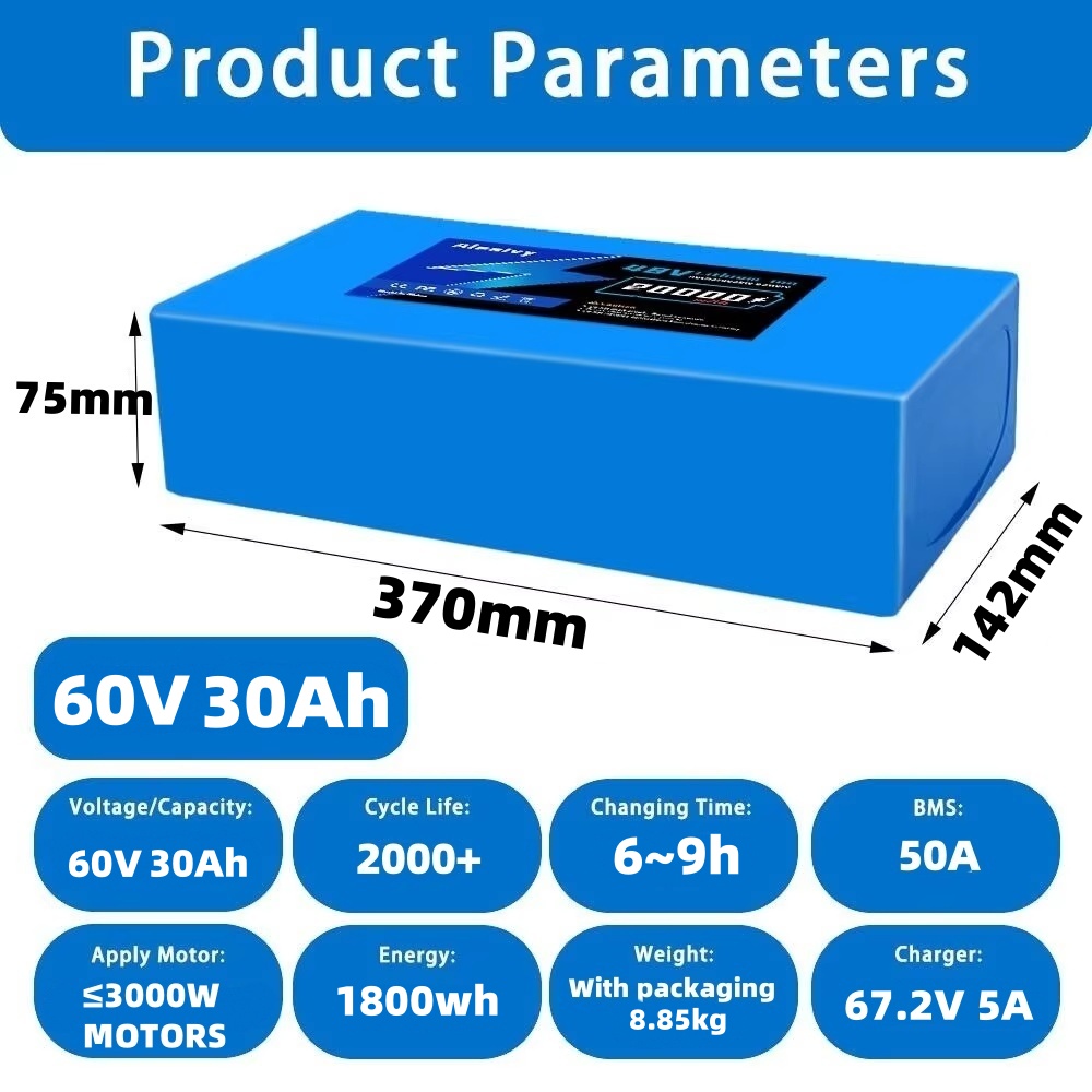 อาเลวี 60V แบตเตอรี่ 20AH 30AH - 60V 30Ah 21700 Battery Pack บทวิจารณ์และราคา